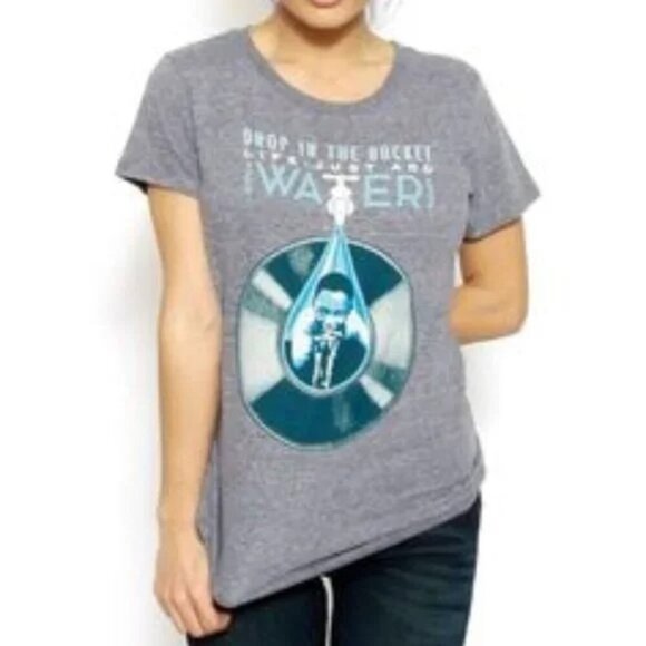Obey Gray Just Add Water Awareness y2k Crewneck T-shirt - Picture 1 of 8